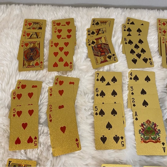 Deck of Playing Cards in Gold Foil Benjamin Franklin - Picture 5 of 11